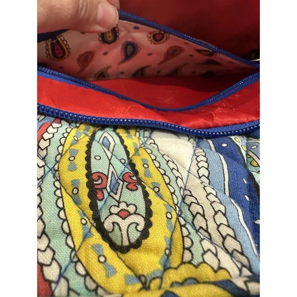 Vera Bradley Marina Paisley Full Size Backpack Retired Quilted Cotton Laptop Bag